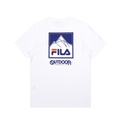 Fila X Outdoor Graphics - Miesten Poolopaita - Valkoinen | FI-86769